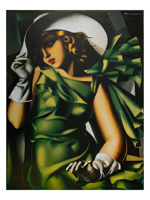 Affiche Art Tamara De Lempicka Donna Vestita In Verde 60x80cm TDL 17 | Yourdecoration.fr