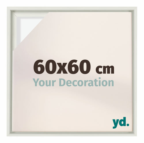 Lyon MDF Baklijst 60x60cm Blanc Mat De Face Mesure | Yourdecoration.fr