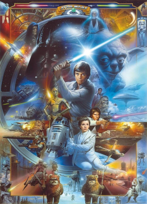 Papier Peint - Star Wars Luke Skywalker Collage 184x254cm - Papier