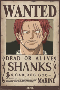 Affiche Poster One Piece Wanted Shanks 61x91 5cm Abystyle GBYDCO482 | Yourdecoration.fr
