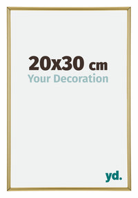 Annecy Plastique Cadre Photo 20x30cm Or De Face Mesure | Yourdecoration.fr