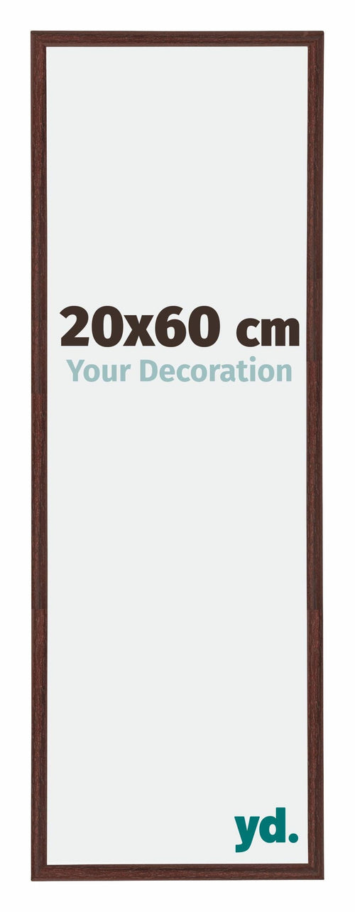 Annecy Plastique Cadre Photo 20x60cm Brun De Face Mesure | Yourdecoration.fr
