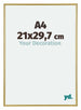 Annecy Plastique Cadre Photo 21x29 7cm A4 Or De Face Mesure | Yourdecoration.fr