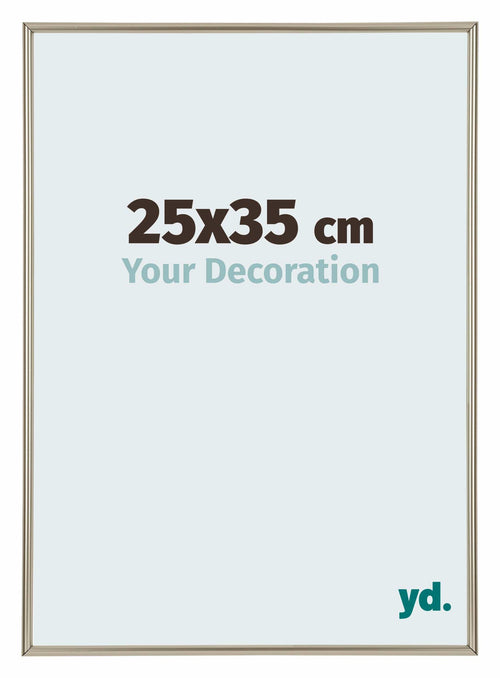 Annecy Plastique Cadre Photo 25x35cm Champagne De Face Mesure | Yourdecoration.fr