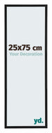 Annecy Plastique Cadre Photo 25x75cm Noir Mat De Face Mesure | Yourdecoration.fr