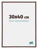 Annecy Plastique Cadre Photo 30x40cm Brun De Face Mesure | Yourdecoration.fr