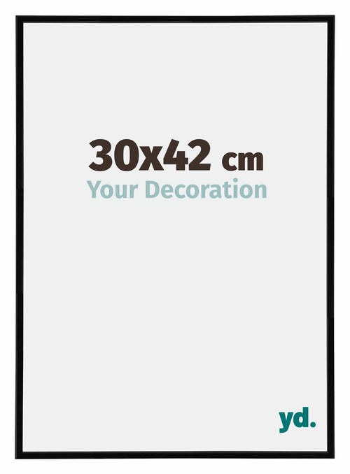Annecy Plastique Cadre Photo 30x42cm Noir Brillant Mesure | Yourdecoration.fr