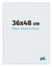 Annecy Plastique Cadre Photo 36x48cm Blanc Brillant De Face Mesure | Yourdecoration.fr