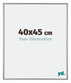 Annecy Plastique Cadre Photo 40x45cm Argent De Face Mesure | Yourdecoration.fr