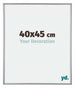 Annecy Plastique Cadre Photo 40x45cm Argent De Face Mesure | Yourdecoration.fr