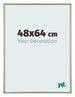 Annecy Plastique Cadre Photo 48x64cm Champagne De Face Mesure | Yourdecoration.fr