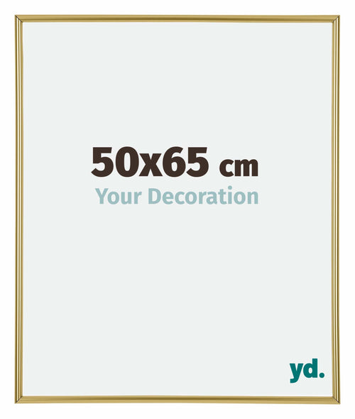Annecy Plastique Cadre Photo 50x65cm Or De Face Mesure | Yourdecoration.fr
