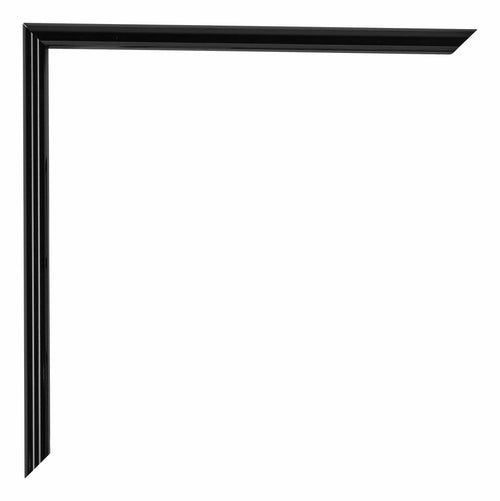 Annecy Plastique Cadre Photo 60x85cm Noir Brillant Detail Coin | Yourdecoration.fr