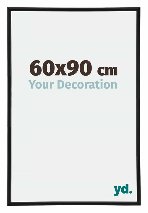 Annecy Plastique Cadre Photo 60x90cm Noir Mat De Face Mesure | Yourdecoration.fr