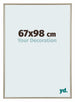 Annecy Plastique Cadre Photo 67x98cm Champagne De Face Mesure | Yourdecoration.fr