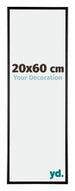 Austin Aluminium Cadre Photo 20x60cm Noir Brillant De Face Mesure | Yourdecoration.fr