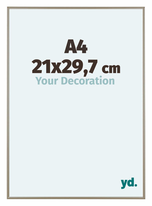 Austin Aluminium Cadre Photo 21x29 7cm A4 Champagne De Face Mesure | Yourdecoration.fr