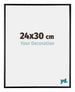 Austin Aluminium Cadre Photo 24x30cm Noir Brillant De Face Mesure | Yourdecoration.fr