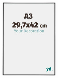 Austin Aluminium Cadre Photo 29 7x42cm A3 Noir Mat De Face Mesure | Yourdecoration.fr