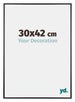 Austin Aluminium Cadre Photo 30x42cm Noir Brillant De Face Mesure | Yourdecoration.fr