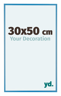 Austin Aluminium Cadre Photo 30x50cm Acier Blue De Face Mesure | Yourdecoration.fr