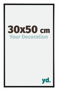 Austin Aluminium Cadre Photo 30x50cm Noir Mat De Face Mesure | Yourdecoration.fr