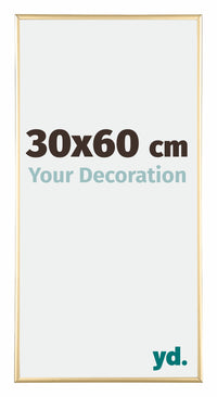 Austin Aluminium Cadre Photo 30x60cm Or Brillant De Face Mesure | Yourdecoration.fr