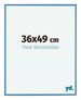 Austin Aluminium Cadre Photo 36x49cm Blue Acier De Face Mesure | Yourdecoration.fr
