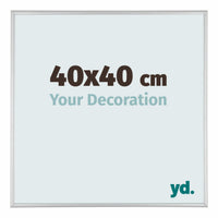 Austin Aluminium Cadre Photo 40x40cm Argent Mat De Face Mesure | Yourdecoration.fr