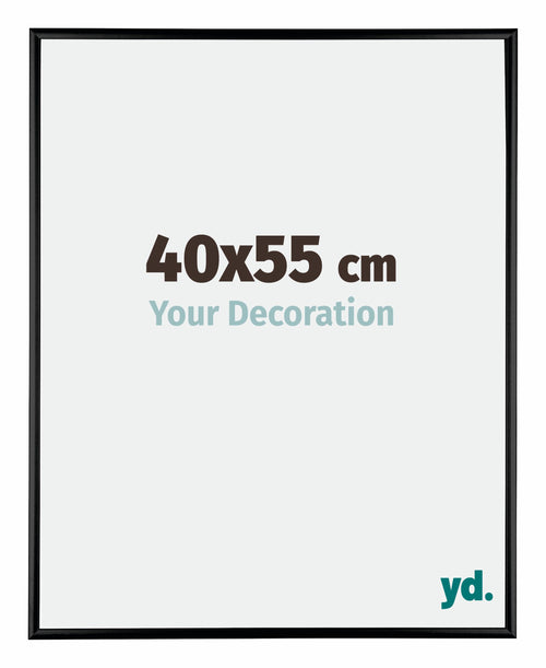 Austin Aluminium Cadre Photo 40x55cm Noir Brillant De Face Mesure | Yourdecoration.fr