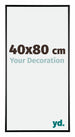 Austin Aluminium Cadre Photo 40x80cm Noir Brillant De Face Mesure | Yourdecoration.fr