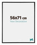 Austin Aluminium Cadre Photo 56x71cm Noir Brillant De Face Mesure | Yourdecoration.fr