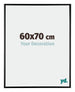 Austin Aluminium Cadre Photo 60x70cm Noir Brillant De Face Mesure | Yourdecoration.fr
