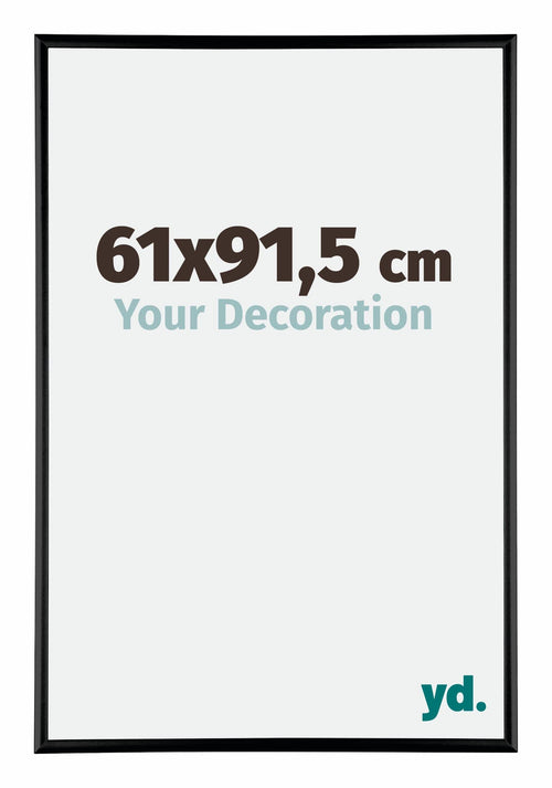 Austin Aluminium Cadre Photo 61x91 5cm Noir Brillant De Face Mesure | Yourdecoration.fr