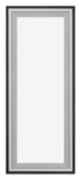 Birmingham Bois Cadre Photo 20x60cm Noir Argent Poli De face | Yourdecoration.fr