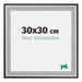 Birmingham Bois Cadre Photo 30x30cm Noir Argent Poli Mesure | Yourdecoration.fr