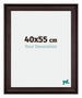 Birmingham Bois Cadre Photo 40x55cm Brun De face Mesure | Yourdecoration.fr