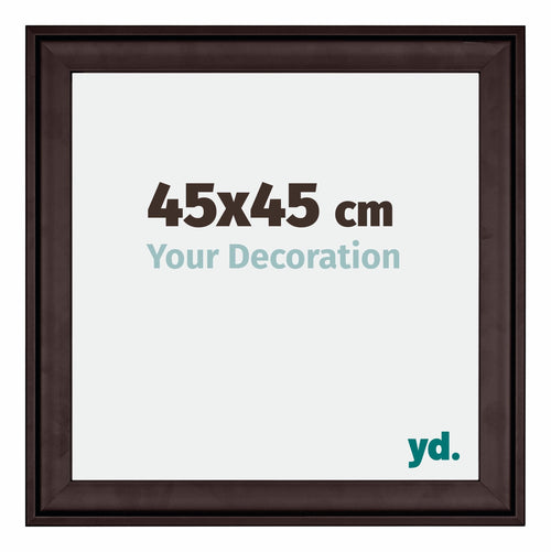 Birmingham Bois Cadre Photo 45x45cm Brun De face Mesure | Yourdecoration.fr