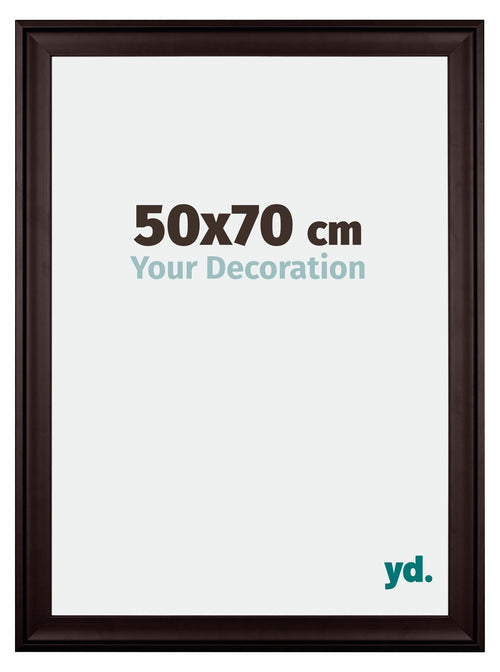 Birmingham Bois Cadre Photo 50x70cm Brun De face Mesure | Yourdecoration.fr
