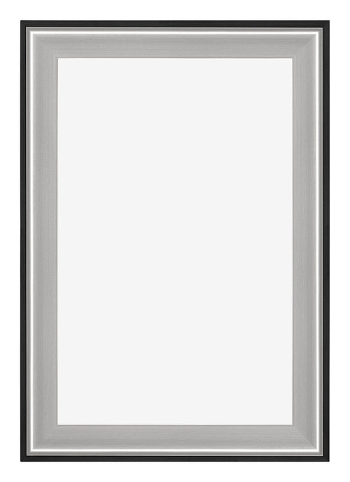 Birmingham Bois Cadre Photo 60x90cm Noir Argent Poli De face | Yourdecoration.fr