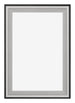 Birmingham Bois Cadre Photo 60x90cm Noir Argent Poli De face | Yourdecoration.fr