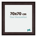 Birmingham Bois Cadre Photo 70x70cm Brun De face Mesure | Yourdecoration.fr