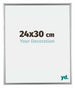 Bordeaux Plastique Cadre Photo 24x30cm Argent De face Mesure | Yourdecoration.fr