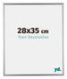 Bordeaux Plastique Cadre Photo 28x35cm Argent De face Mesure | Yourdecoration.fr
