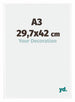 Bordeaux Plastique Cadre Photo 29 7x42cm A3 Blanc Brillant De face Mesure | Yourdecoration.fr