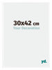 Bordeaux Plastique Cadre Photo 30x42cm Blanc Brillant De face Mesure | Yourdecoration.fr