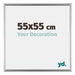 Bordeaux Plastique Cadre Photo 55x55cm Argent De face Mesure | Yourdecoration.fr