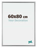 Bordeaux Plastique Cadre Photo 60x80cm Argent De face Mesure | Yourdecoration.fr