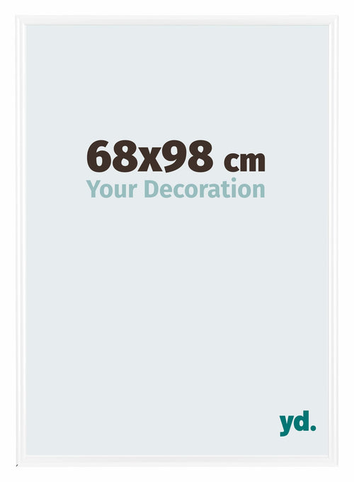 Bordeaux Plastique Cadre Photo 68x98cm Blanc Brillant De Face Mesure | Yourdecoration.fr