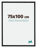 Bordeaux Plastique Cadre Photo 75x100cm Noir Mat De face Mesure | Yourdecoration.fr